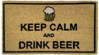 felpudo keep calm and drink beer